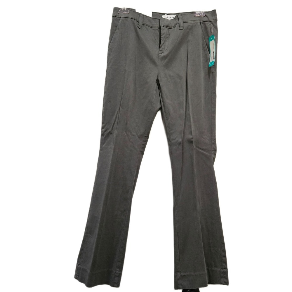 NWT Lila Ryan The Jenalyn Size 4P Green Brushed Sateen Bootcut Trouser